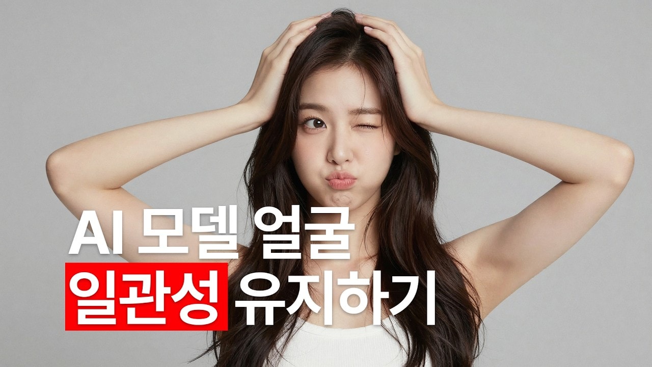 video thumbnail for 'AI모델 얼굴이 계속 바뀌죠? 일관성 문제 원샷으로 해결하는 법'