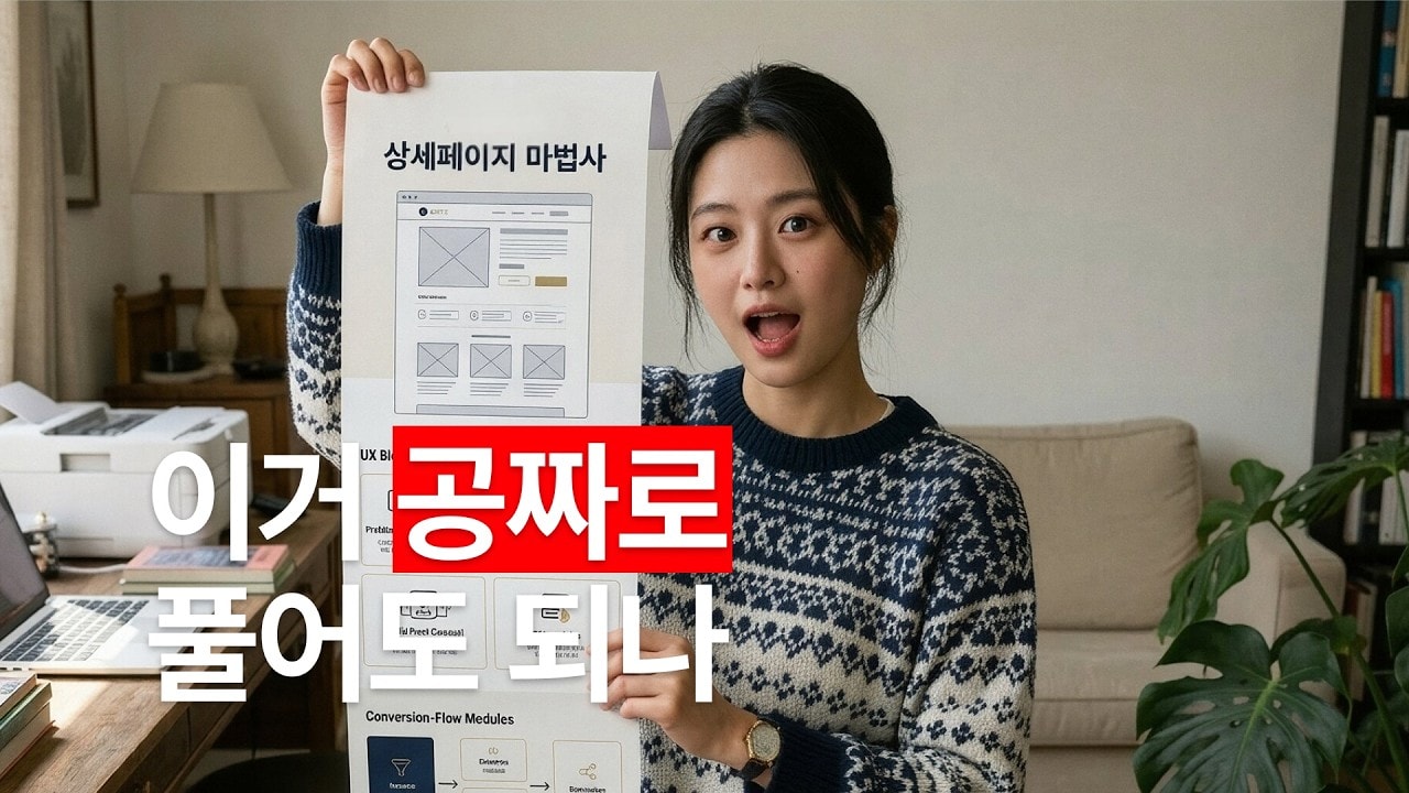 video thumbnail for '이거 공짜로 풀어도 되나… 미친 성능 AI 상세페이지 마법사 2.0 공개'